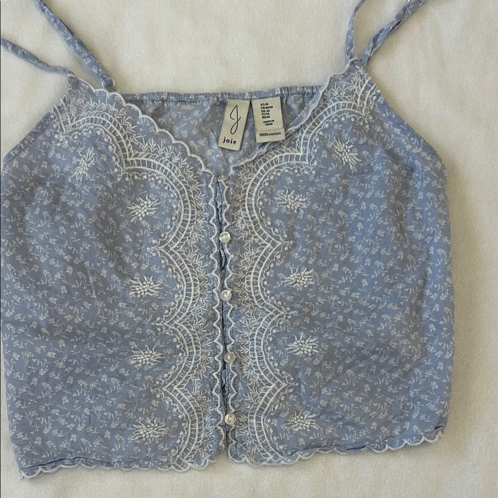 Joie Light Blue Lace Camisole